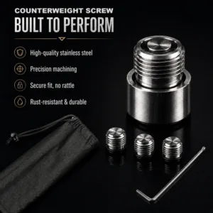 Precision Pool Cue Weight Kit – Adjustable Balance System with 3 Weights, Adapter, Hex Wrench & Storage Pouch