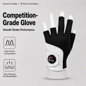 Transk Magnetic Pool Glove – Breathable Open-Finger Billiards Glove with Adjustable Wrist Support