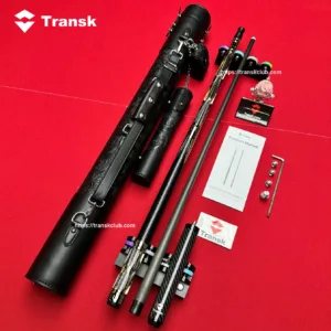 Transk Metal Carbon Fiber Pool Cue Case Set - 10.5/11.8/12.5mm Tip, Adjustable Weight, Gold/Red/Purple Options, Professional Billiard Stick for Advanced Players