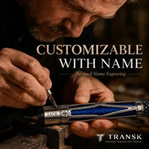 TRANSK Custom Laser-Engraved Cue Grip | Personalized Name or logo( custom name option does not include the pool cue).